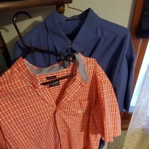 Mens casual ss button down shirt